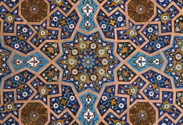 Die Freitagsmoschee, Süd-Iwan, dekorative Fliesenarbeit